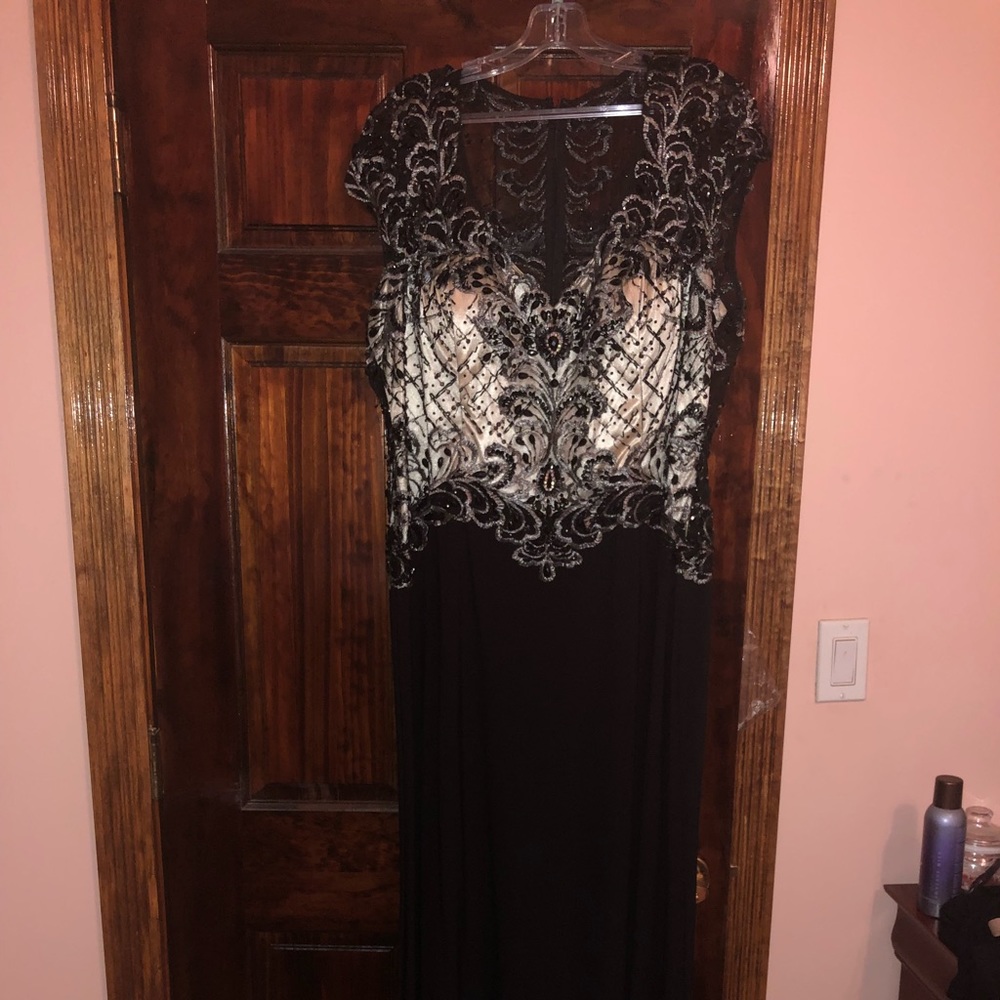 Long black elegant gown